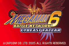 Mega Man Battle Network 6 Cybeast Falzar Title Screen
